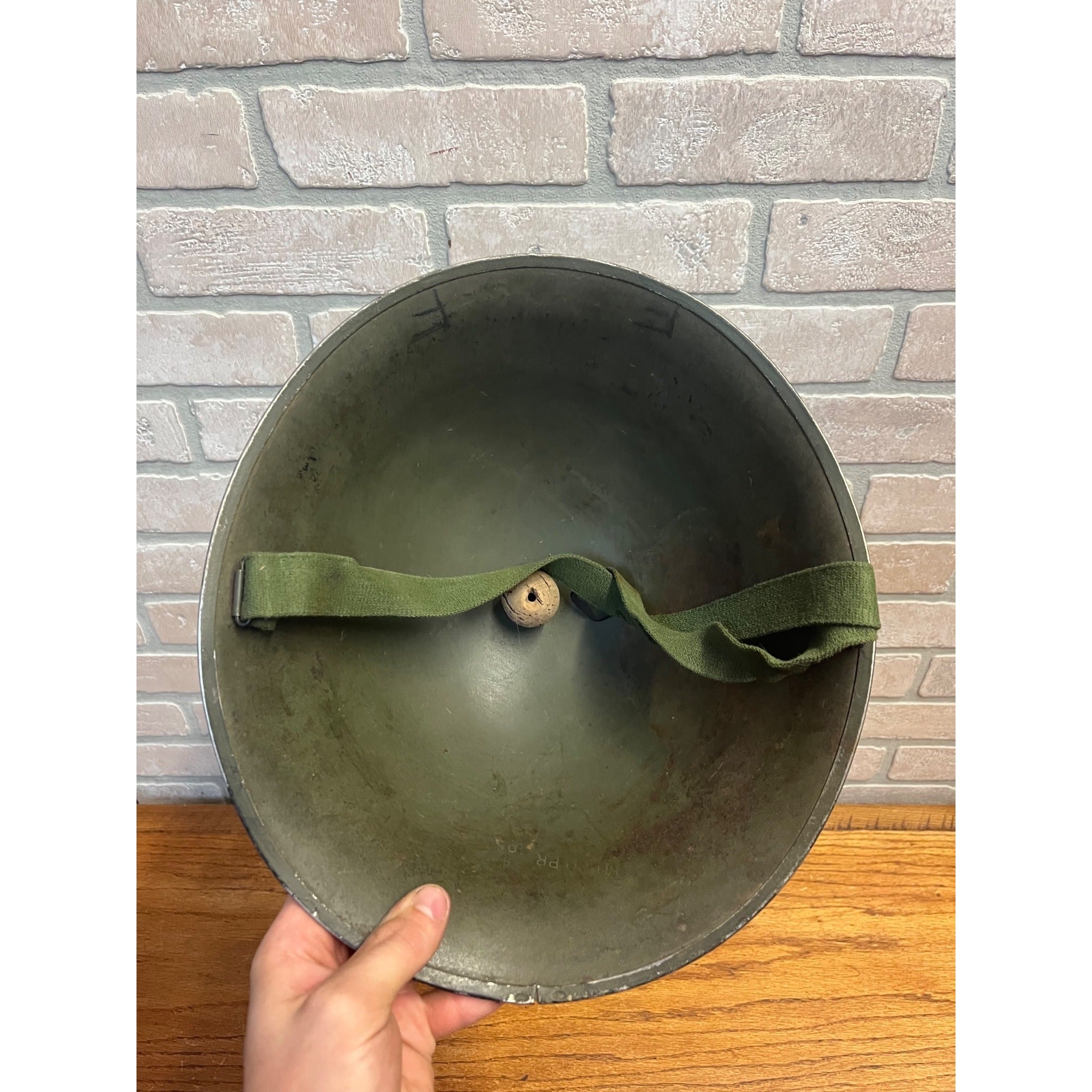 Original WWII British Army Turtle Steel Pot Helmet WW2 World War 2 -- No Liner