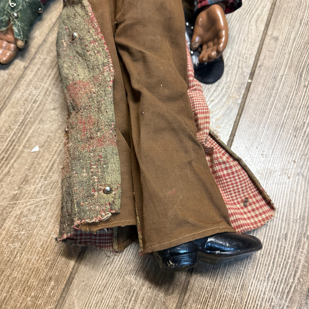 RARE Vintage Lone Ranger Western Cowboy Composition 25" Doll Figure  AS-IS