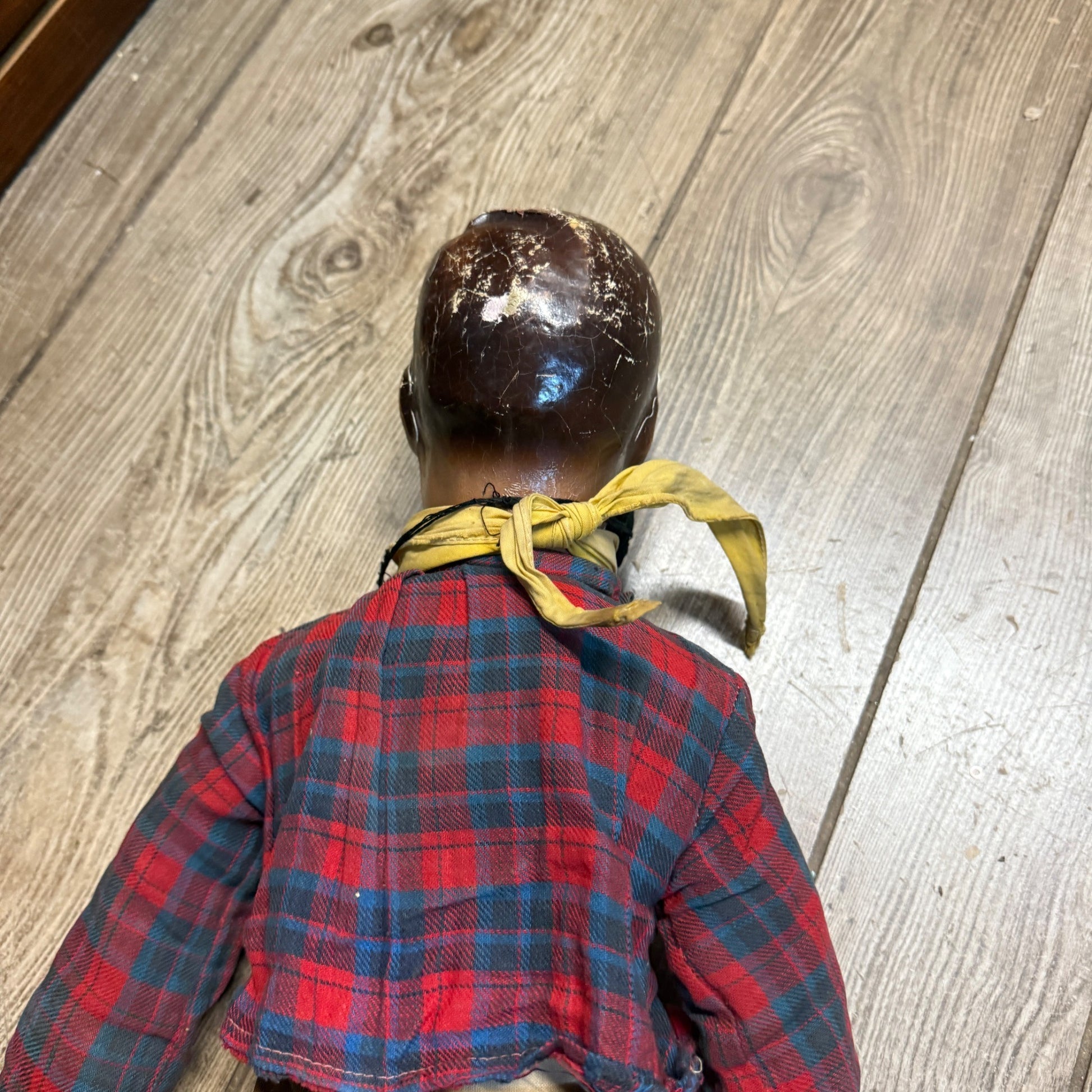 RARE Vintage Lone Ranger Western Cowboy Composition 25" Doll Figure  AS-IS