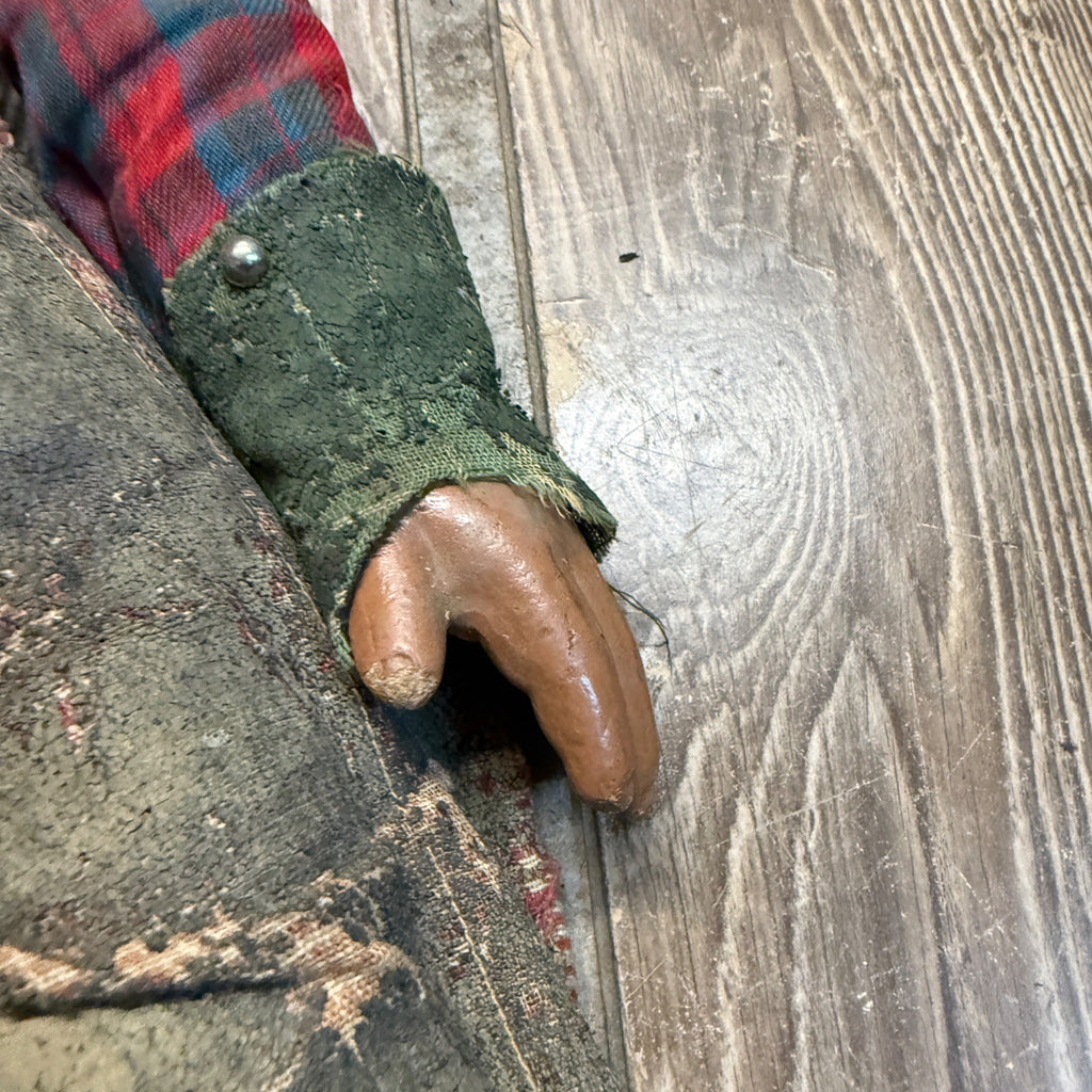 RARE Vintage Lone Ranger Western Cowboy Composition 25" Doll Figure  AS-IS