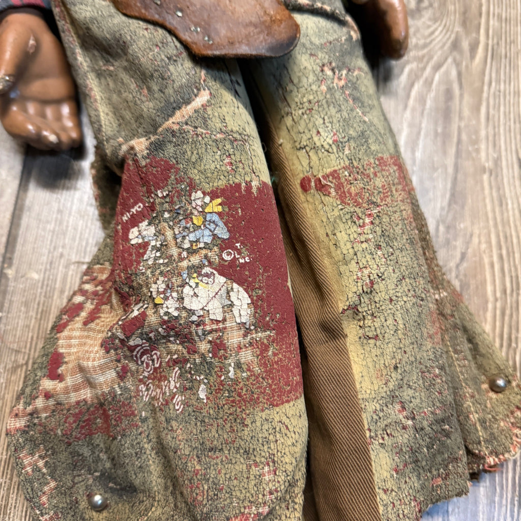 RARE Vintage Lone Ranger Western Cowboy Composition 25" Doll Figure  AS-IS