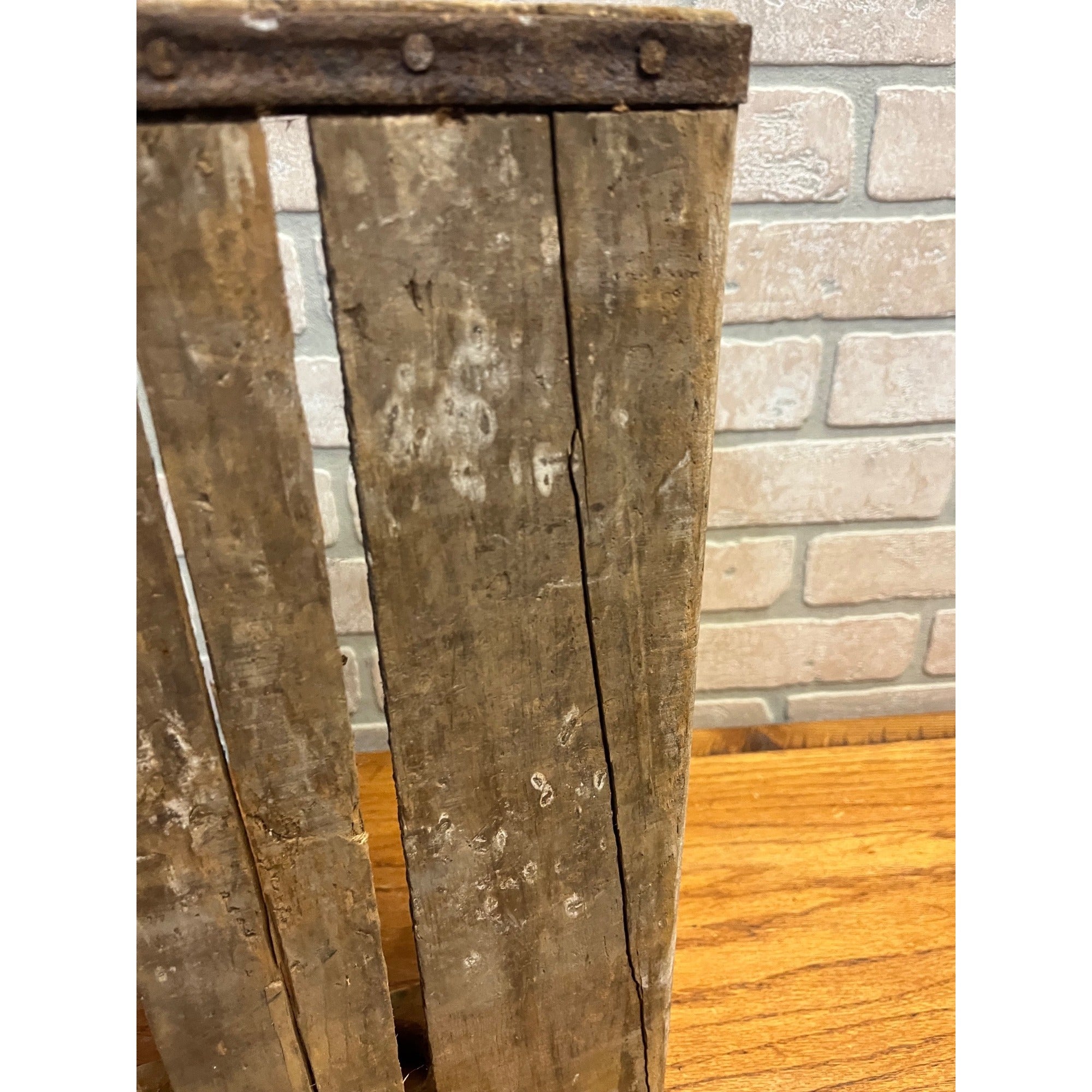 Vintage 7UP Seven-UP Wooden Soda Bottle Carrier Case Crate Sheboygan Wis