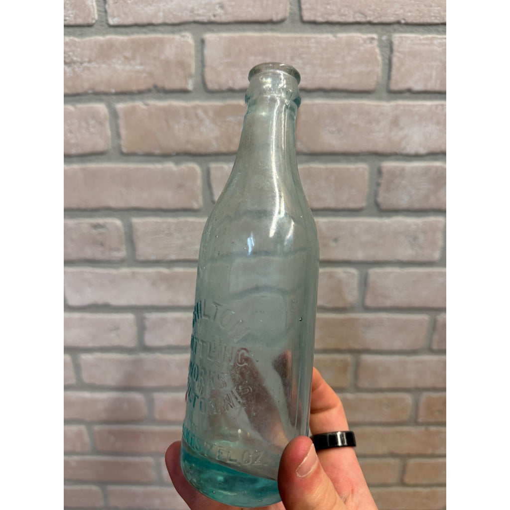 Vintage c1930s Chilton Bottling Works Wis Soda Bottle 7oz Wisconsin WI Aqua