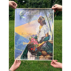 Original 1950s Veracruz Mexico Travel Tourism Poster Vintage Art
