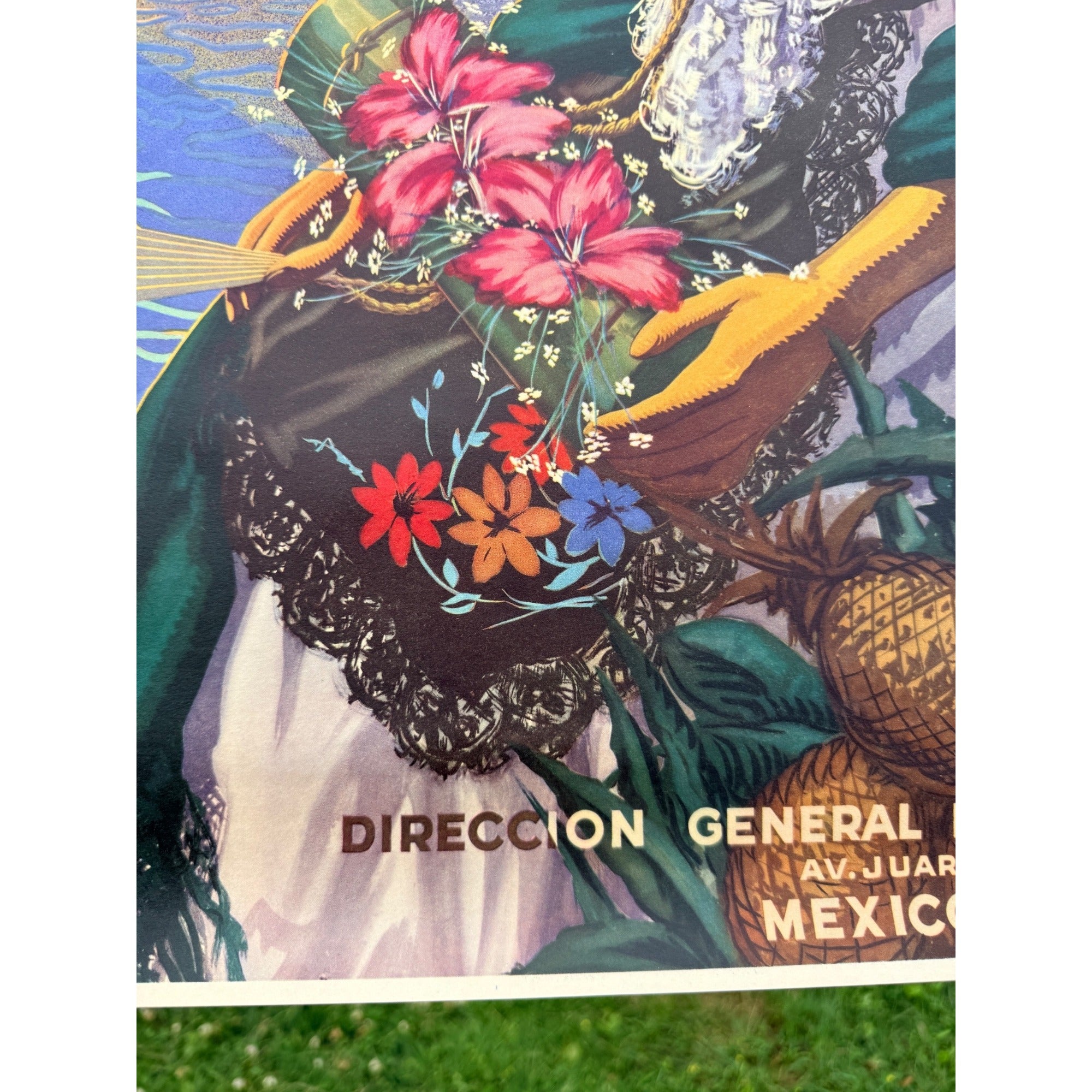 Original 1950s Veracruz Mexico Travel Tourism Poster Vintage Art