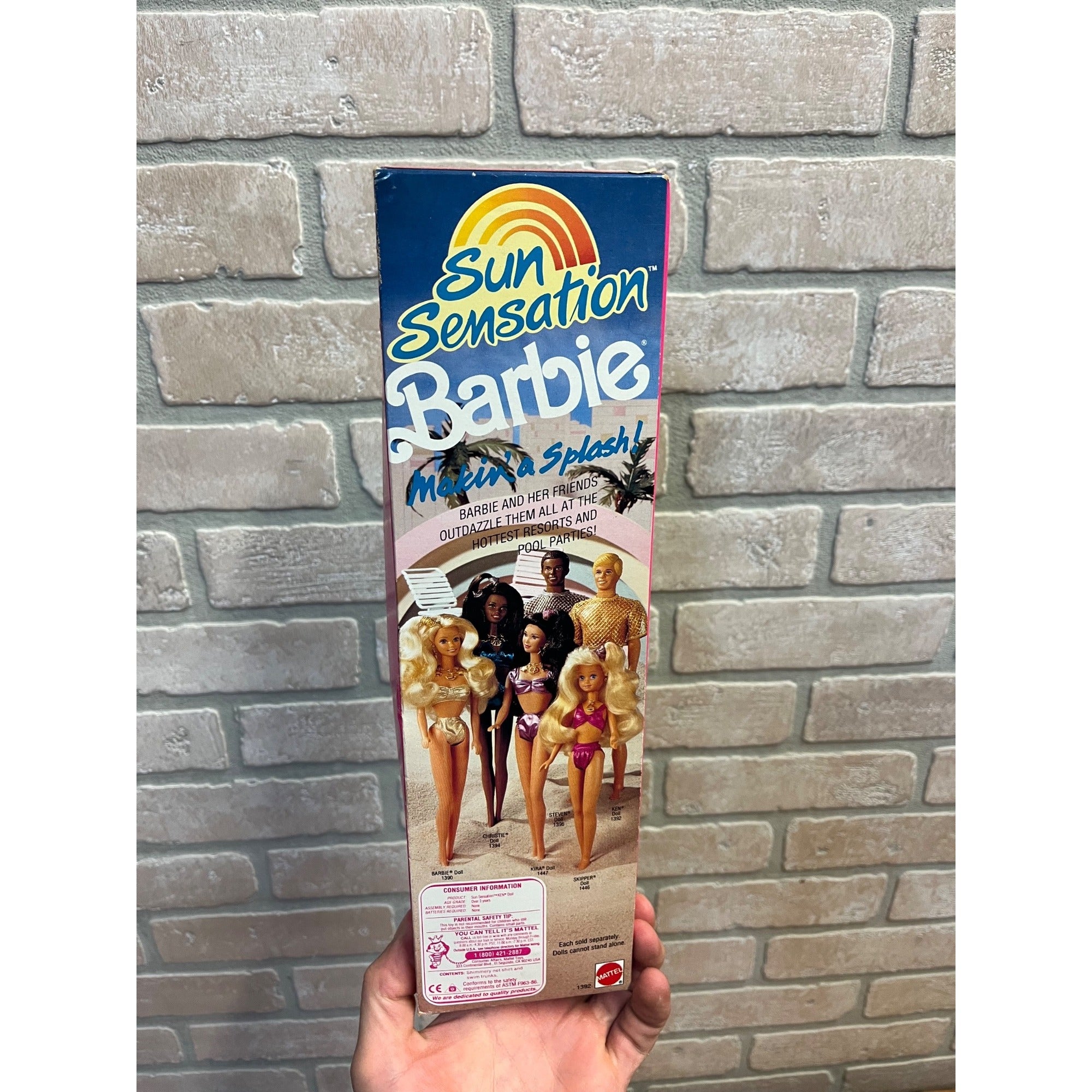 1991 Sun Sensation Ken Barbie Doll Mattel Original Box Unopened