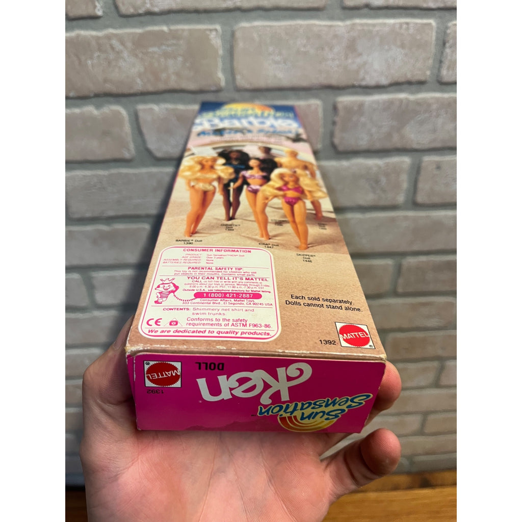 1991 Sun Sensation Ken Barbie Doll Mattel Original Box Unopened