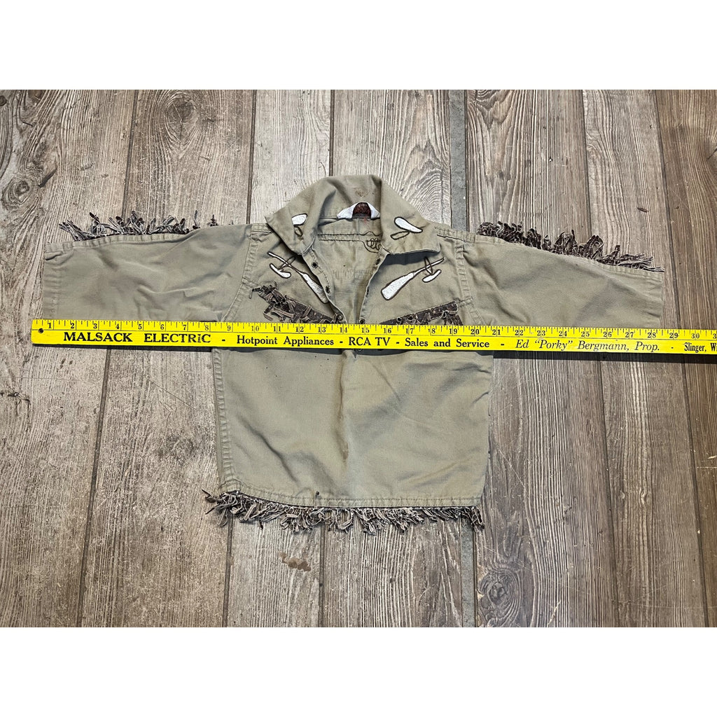 Vintage 1950s Child's Play Jacket Davy Crockett Western Wolf of Waco Ace Gilman