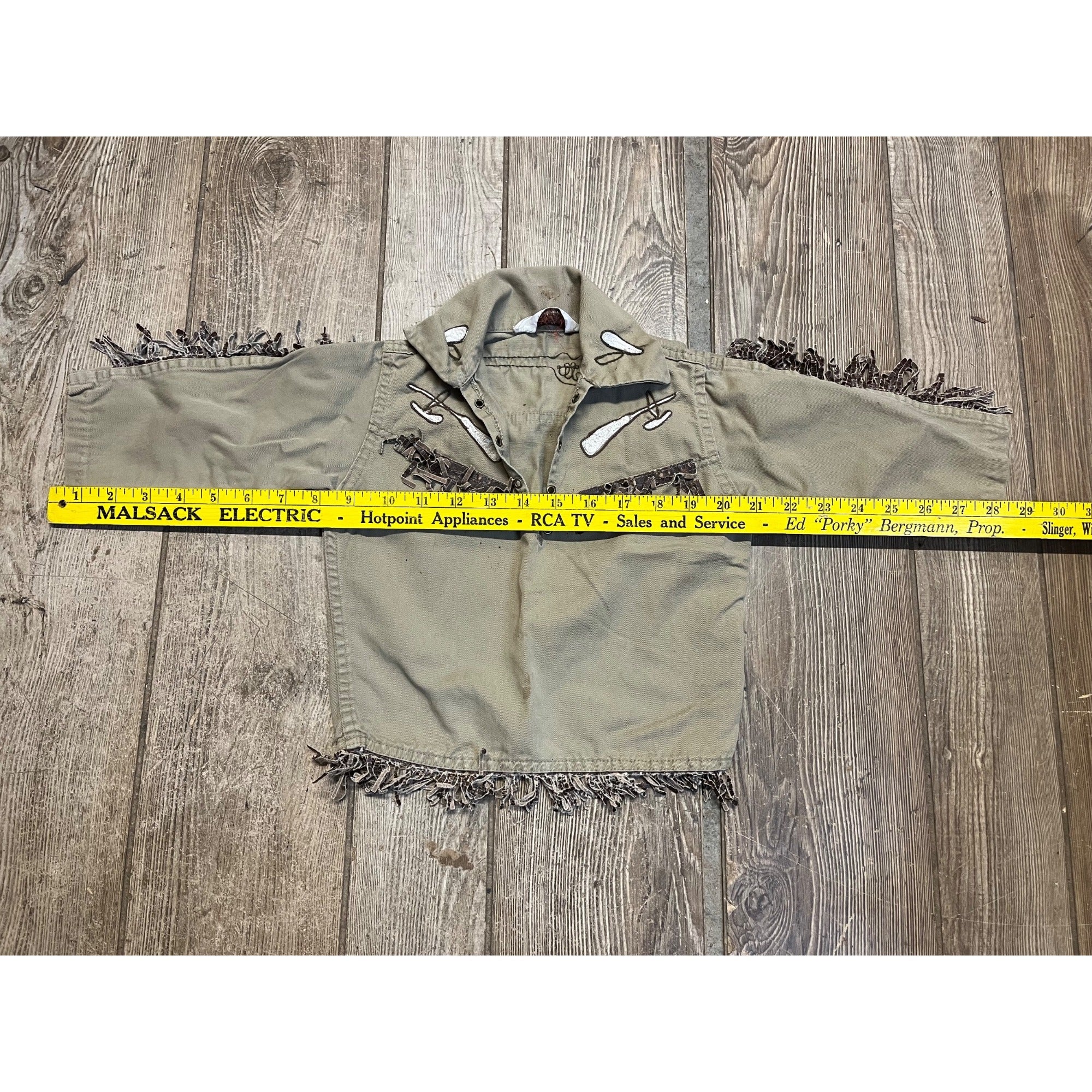Vintage 1950s Child's Play Jacket Davy Crockett Western Wolf of Waco Ace Gilman