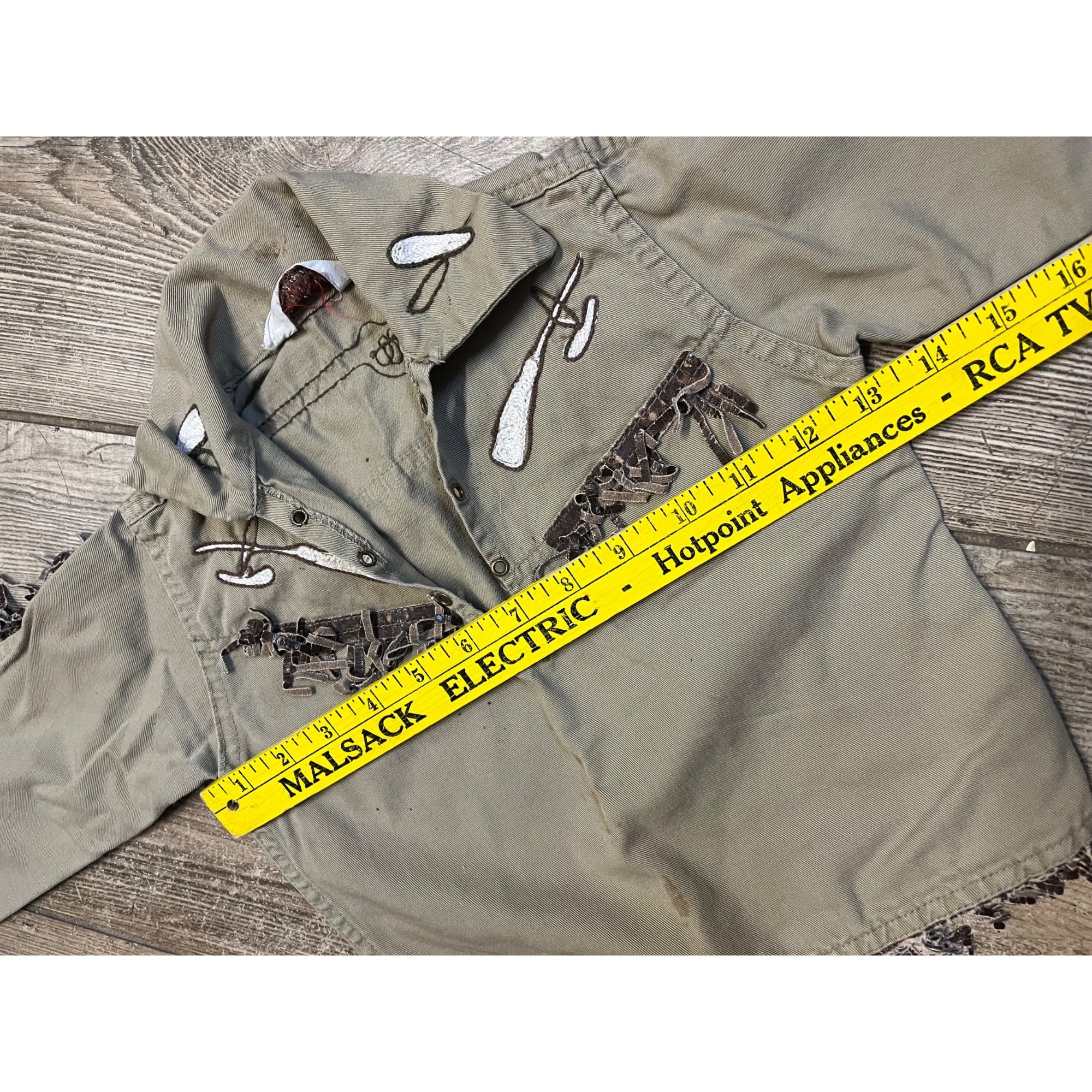 Vintage 1950s Child's Play Jacket Davy Crockett Western Wolf of Waco Ace Gilman