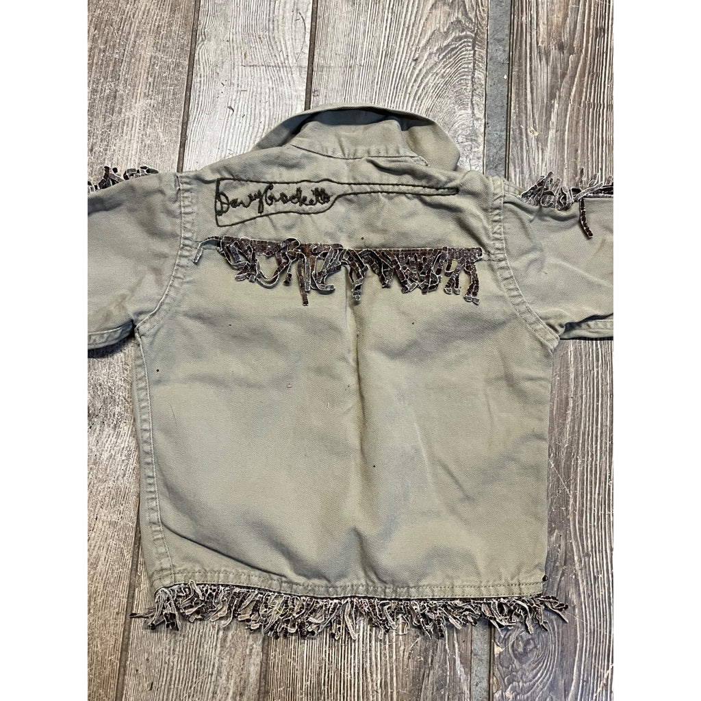 Vintage 1950s Child's Play Jacket Davy Crockett Western Wolf of Waco Ace Gilman