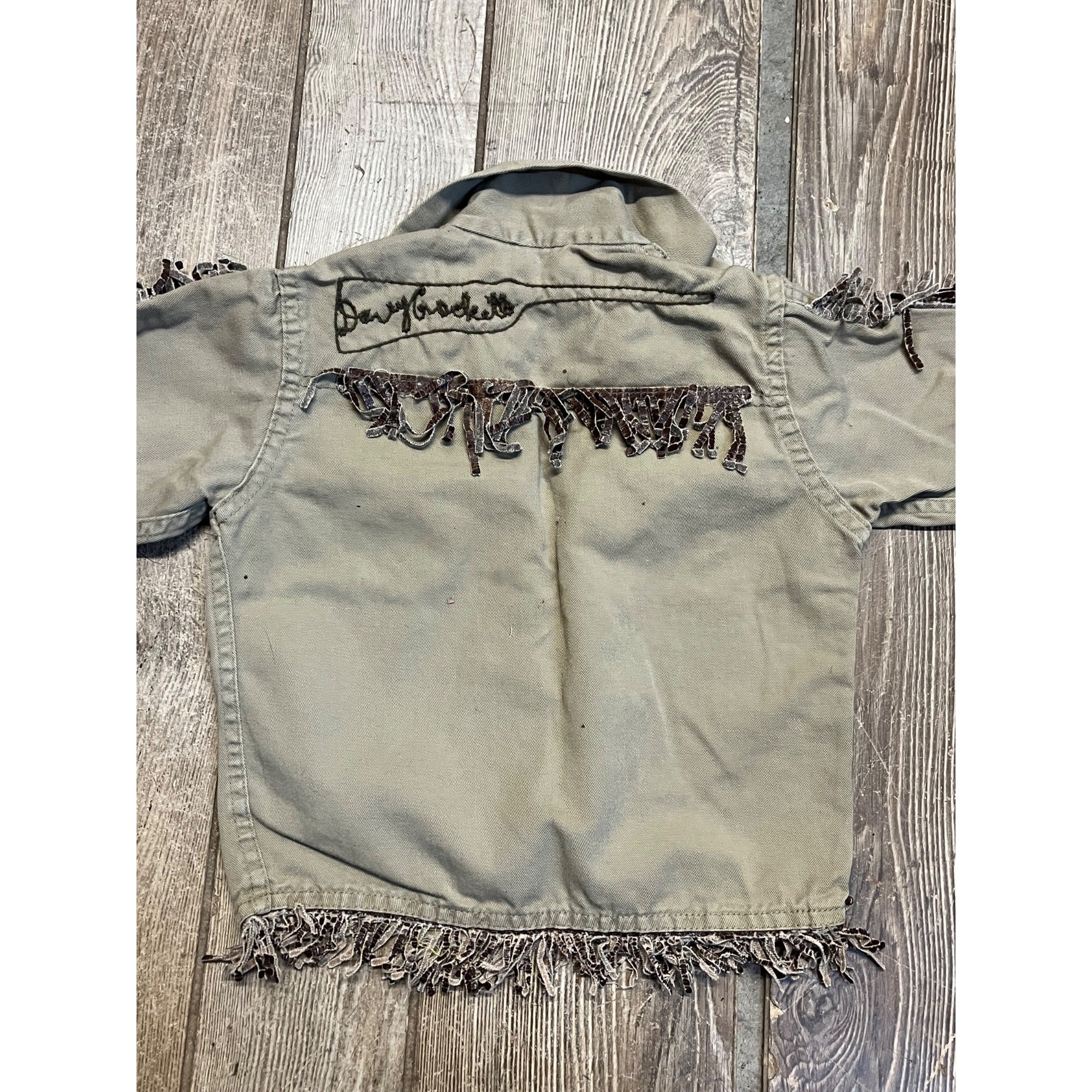 Vintage 1950s Child's Play Jacket Davy Crockett Western Wolf of Waco Ace Gilman