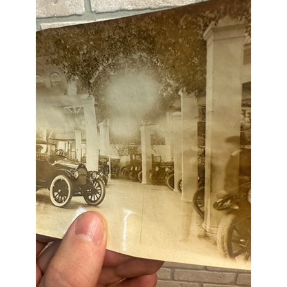 Original Real Photo c1916 Milwaukee Early Automobiles Exposition Snapshot