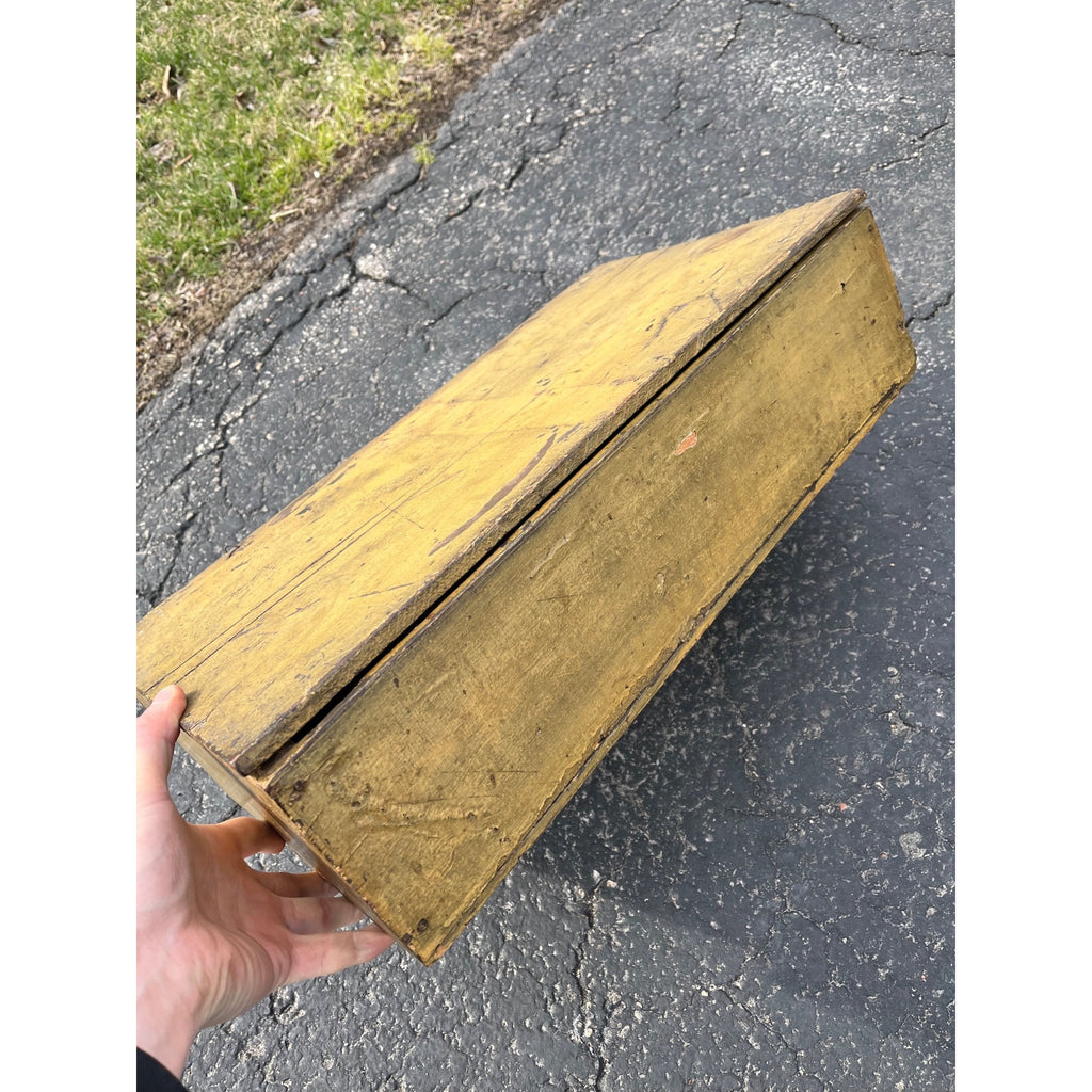 SCARCE Dunn Mustard Co General Store Display Crate Exceptional Primitive Yellow Box