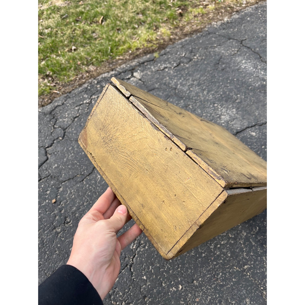 SCARCE Dunn Mustard Co General Store Display Crate Exceptional Primitive Yellow Box