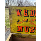 SCARCE Dunn Mustard Co General Store Display Crate Exceptional Primitive Yellow Box