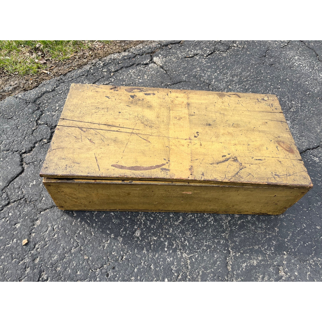 SCARCE Dunn Mustard Co General Store Display Crate Exceptional Primitive Yellow Box