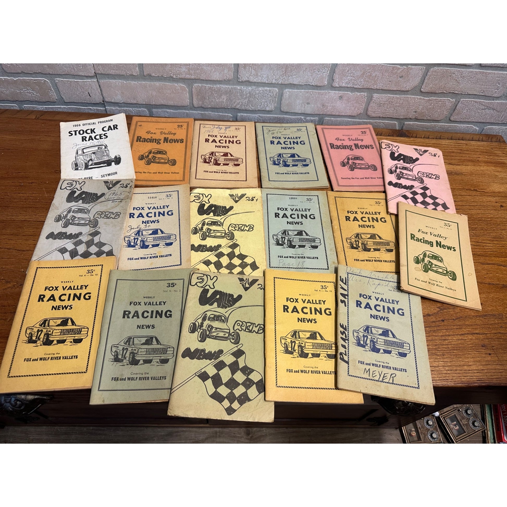 Vintage 1950s Fox Valley Racing NewsPrograms Lot (17) Wisconsin Wis Dick Trickle