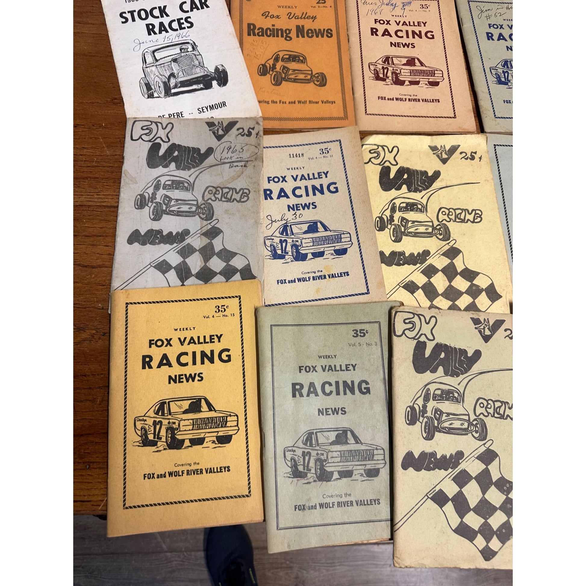 Vintage 1950s Fox Valley Racing NewsPrograms Lot (17) Wisconsin Wis Dick Trickle