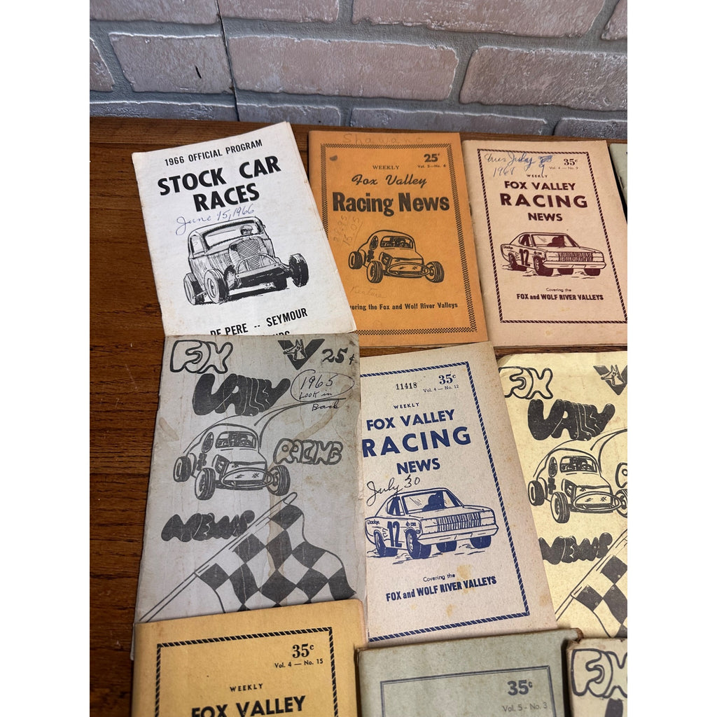 Vintage 1950s Fox Valley Racing NewsPrograms Lot (17) Wisconsin Wis Dick Trickle