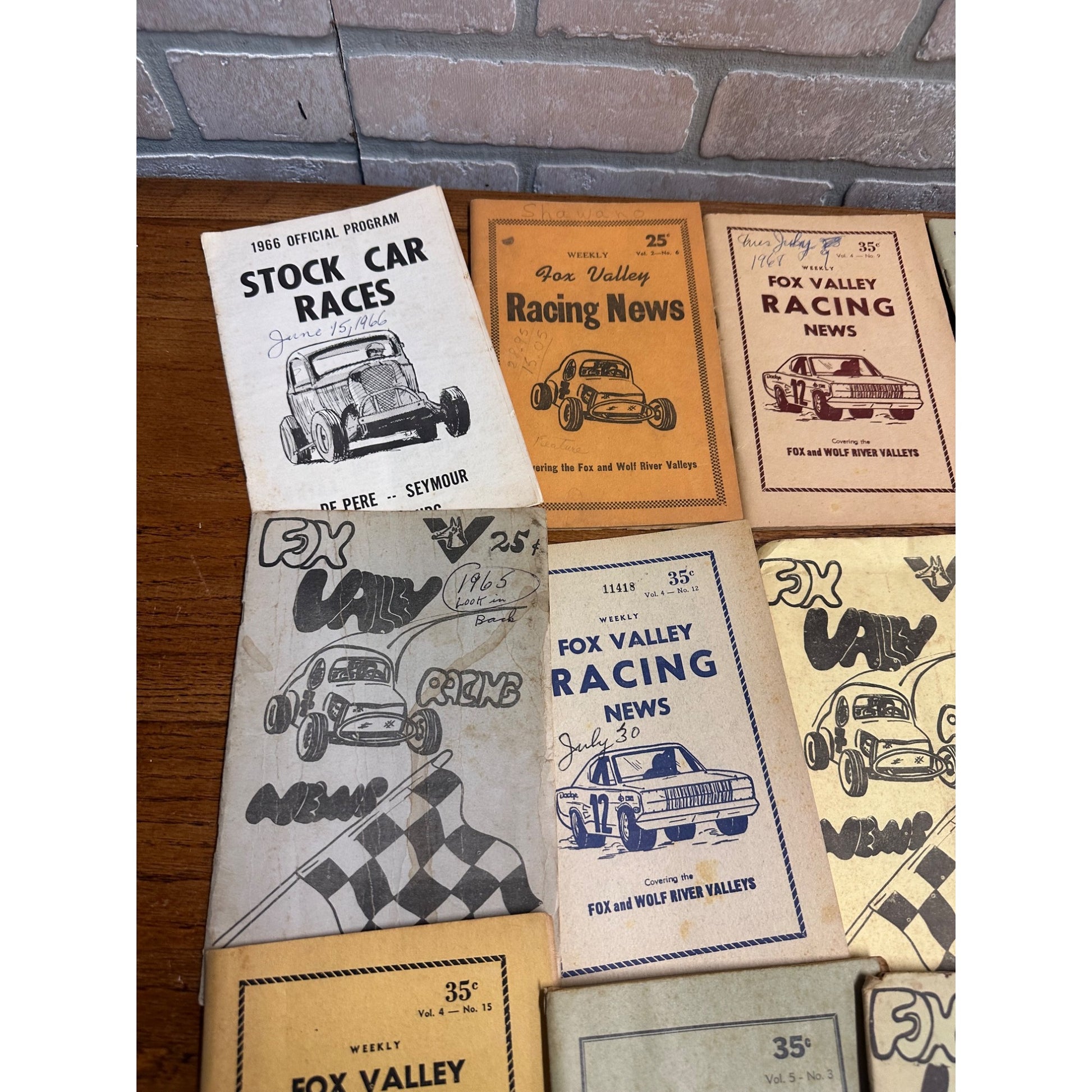 Vintage 1950s Fox Valley Racing NewsPrograms Lot (17) Wisconsin Wis Dick Trickle