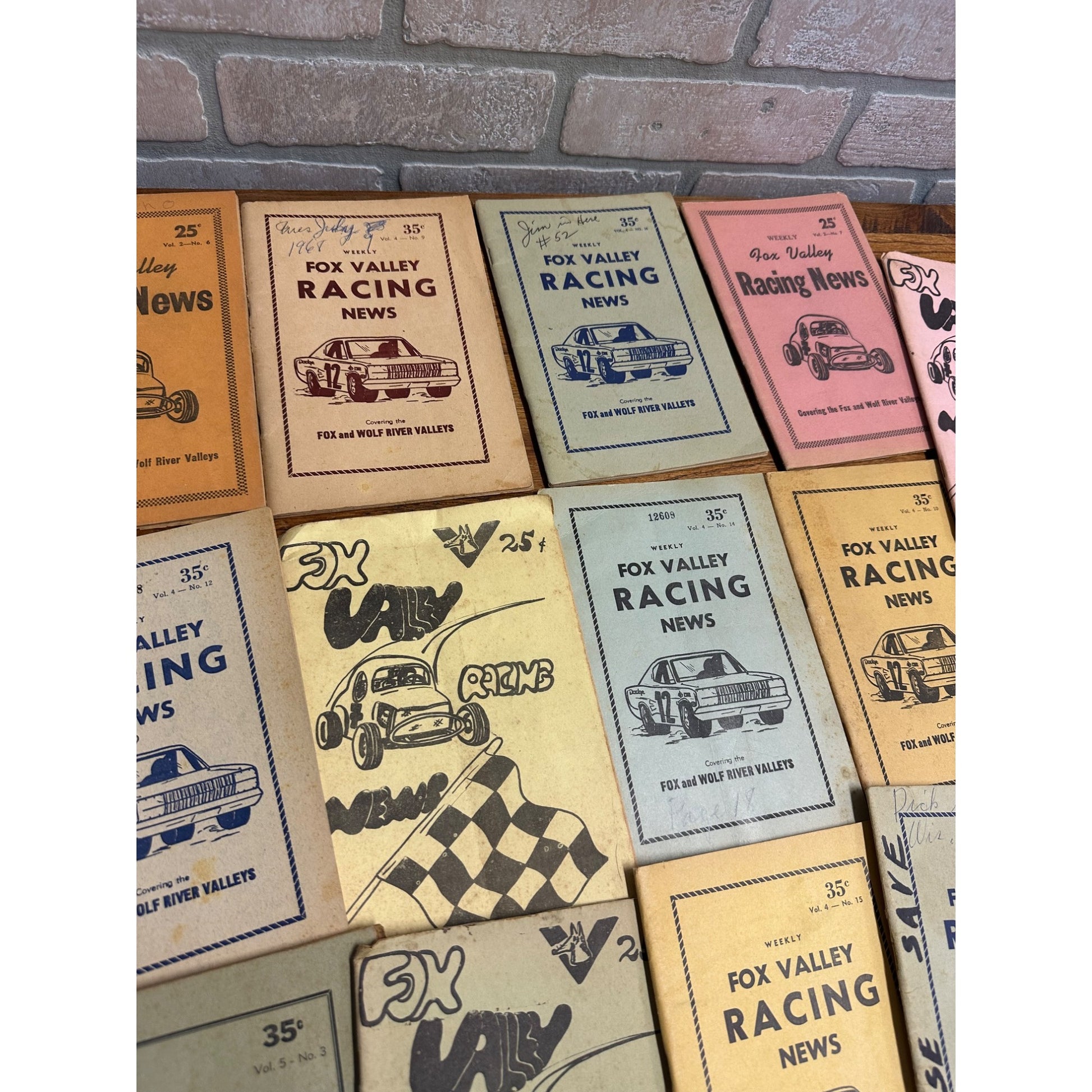 Vintage 1950s Fox Valley Racing NewsPrograms Lot (17) Wisconsin Wis Dick Trickle