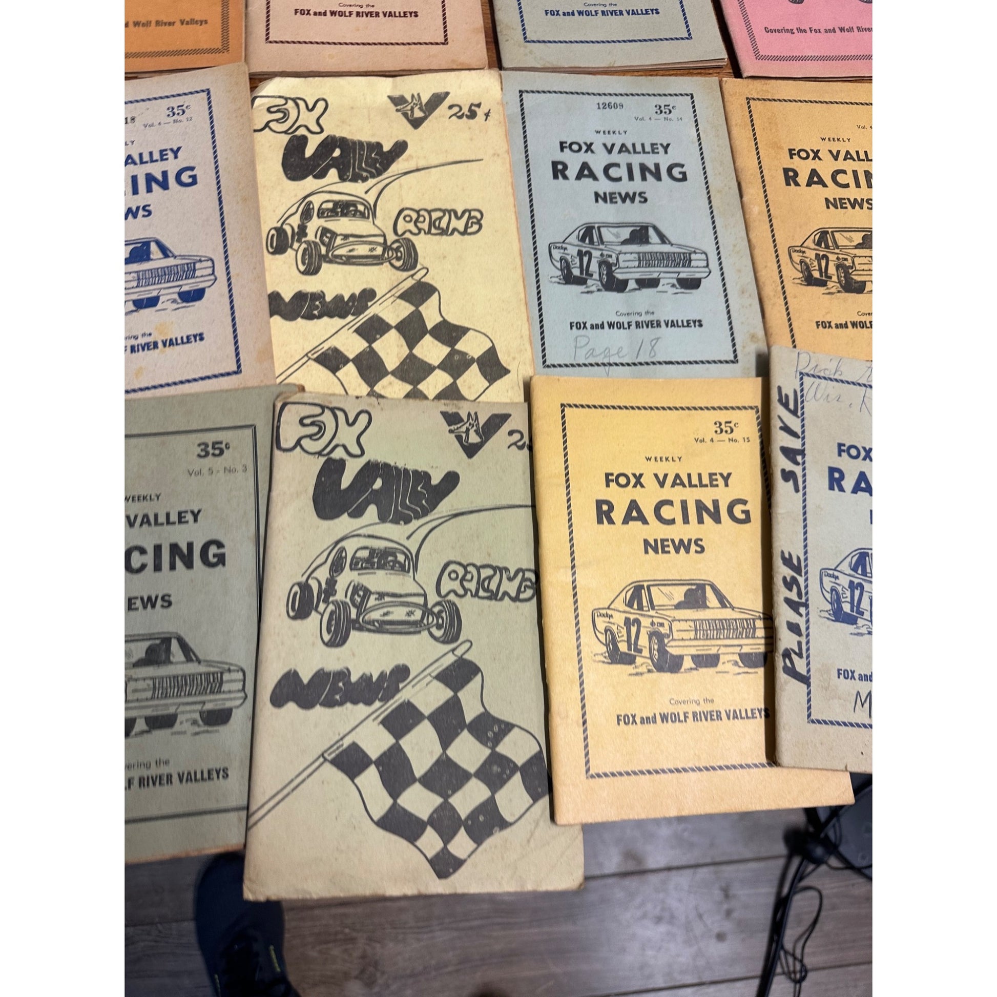 Vintage 1950s Fox Valley Racing NewsPrograms Lot (17) Wisconsin Wis Dick Trickle