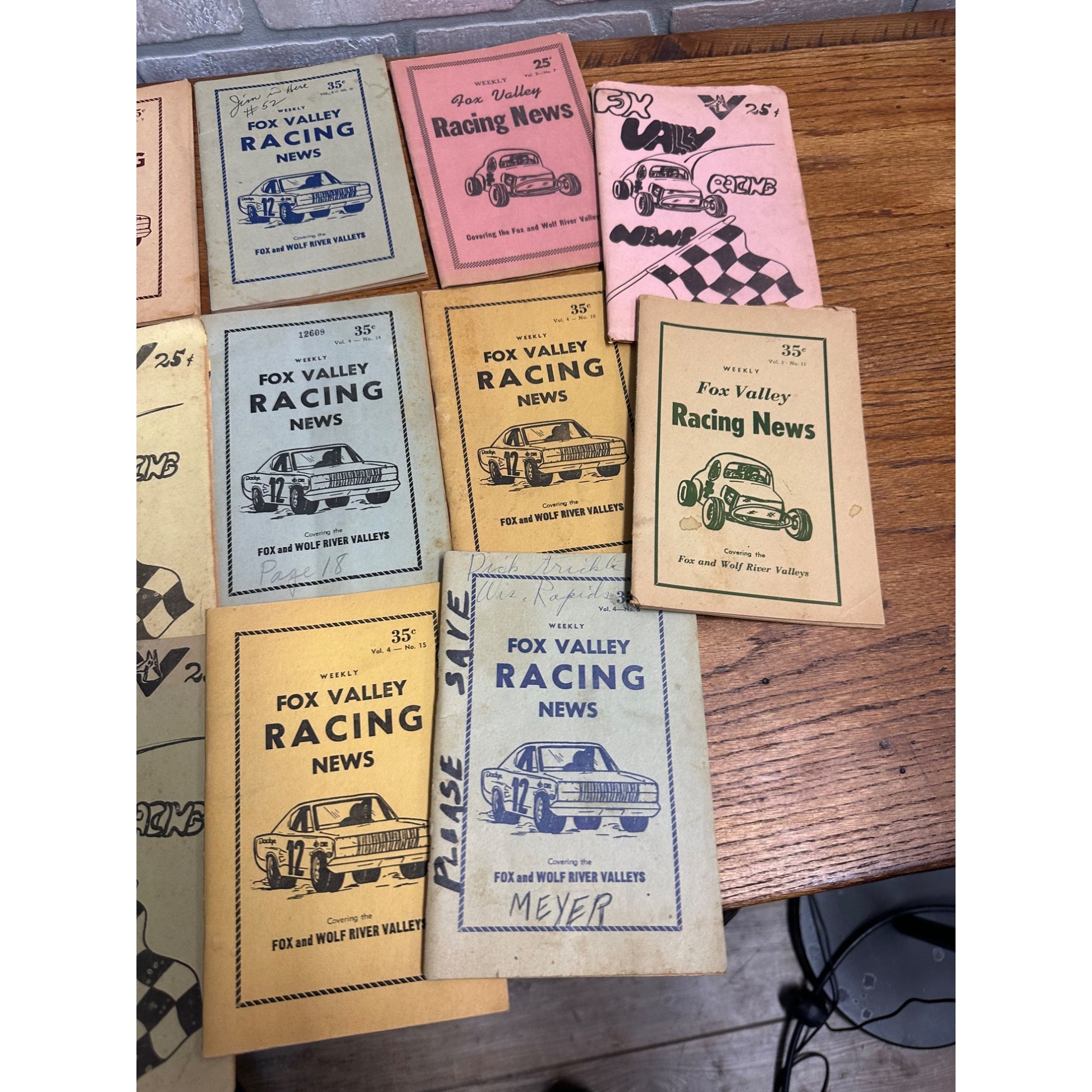 Vintage 1950s Fox Valley Racing NewsPrograms Lot (17) Wisconsin Wis Dick Trickle