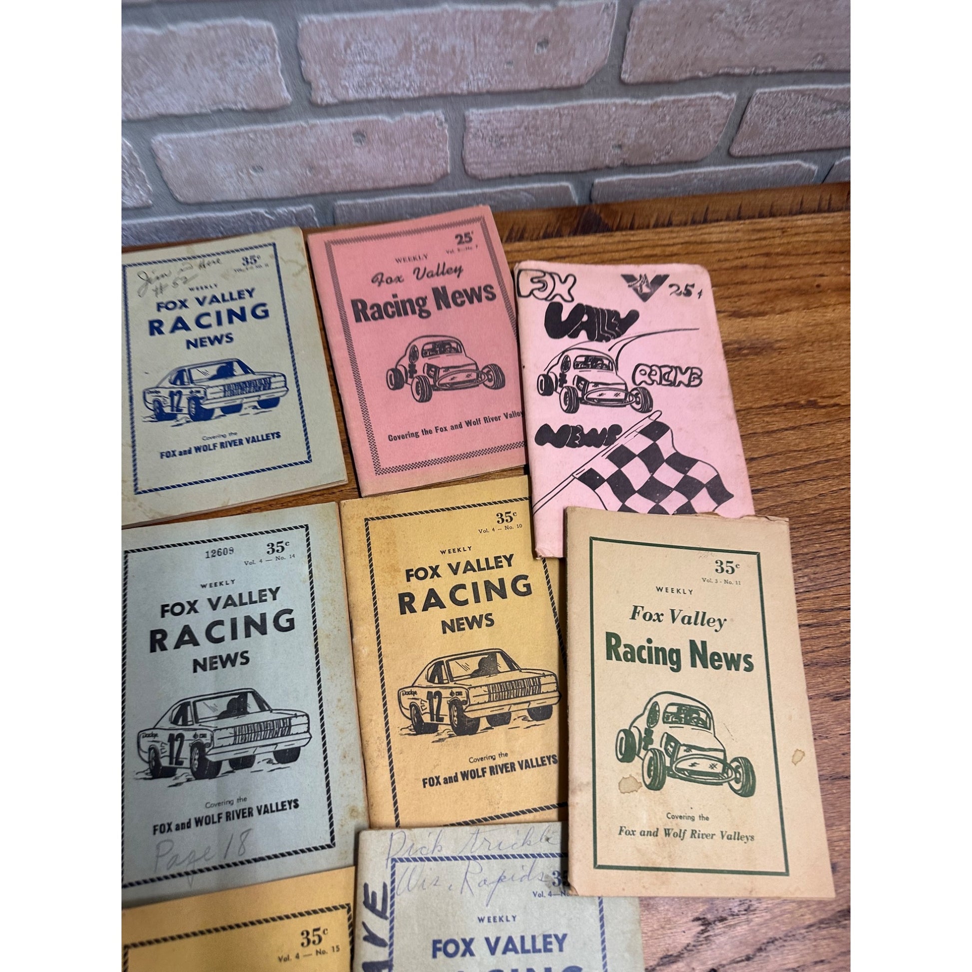 Vintage 1950s Fox Valley Racing NewsPrograms Lot (17) Wisconsin Wis Dick Trickle
