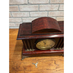 Antique Vintage Seth Thomas Mantle Clock With Lion Head Handles + Key