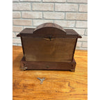 Antique Vintage Seth Thomas Mantle Clock With Lion Head Handles + Key