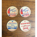 Vintage Lot (4) Wausau Wisconsin Milk Bottle Caps Covers Dairy Tappers Witters ++