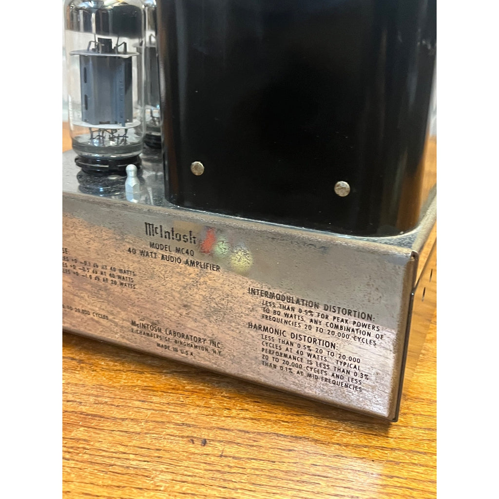 Vintage McIntosh MC 40 Tube Power Amp Amplifier - As-Is - For Repair MC40