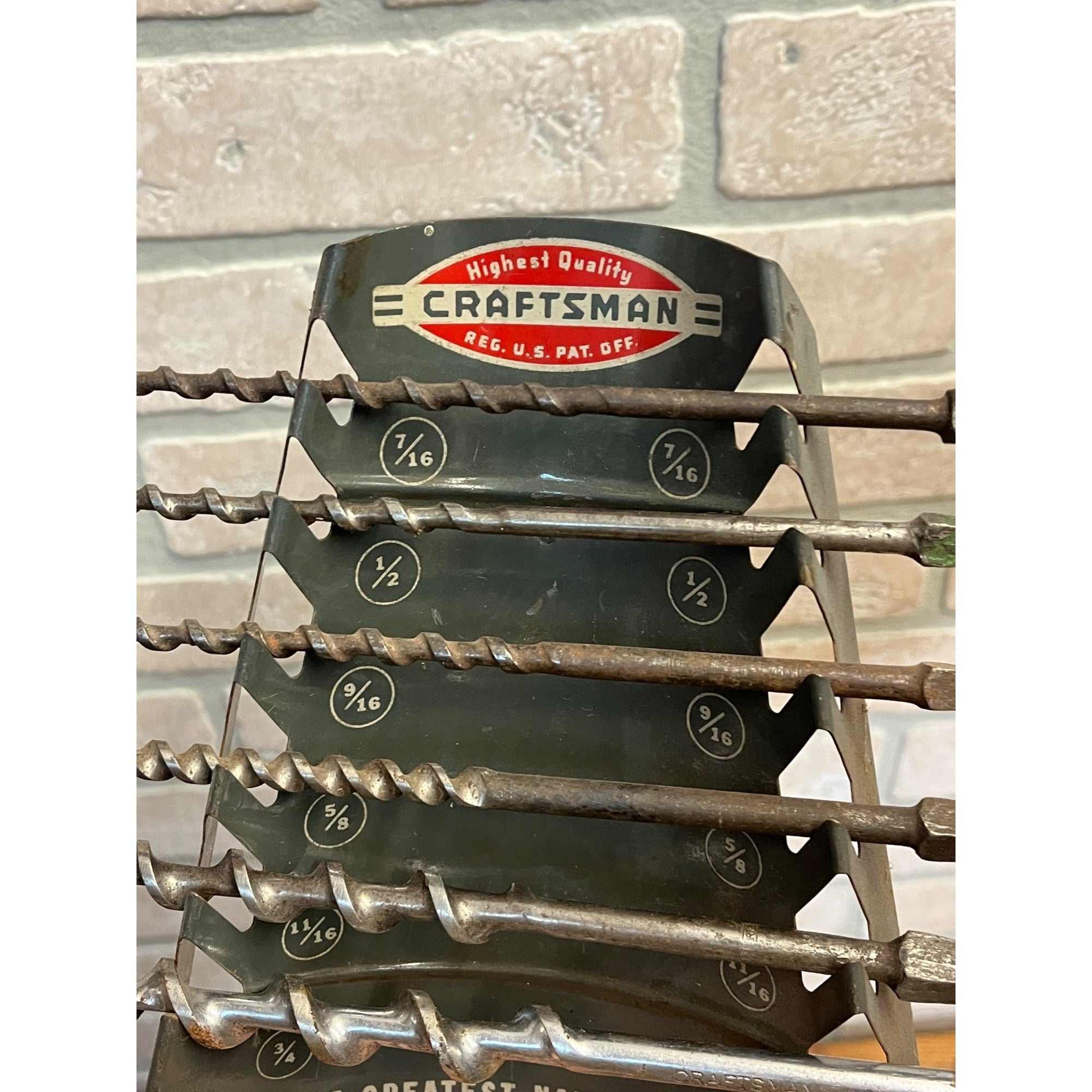 Vintage Craftsman Tools Advertising Tool Rack Holder for 6 Auger Bits