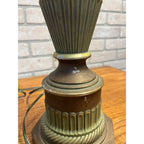Vintage Art Deco Neoclassical Swan Handle Urn Table Lamp 1930s Cast Aluminum Lamp