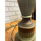 Vintage Art Deco Neoclassical Swan Handle Urn Table Lamp 1930s Cast Aluminum Lamp