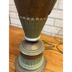 Vintage Art Deco Neoclassical Swan Handle Urn Table Lamp 1930s Cast Aluminum Lamp