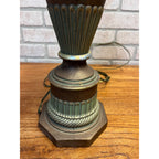 Vintage Art Deco Neoclassical Swan Handle Urn Table Lamp 1930s Cast Aluminum Lamp