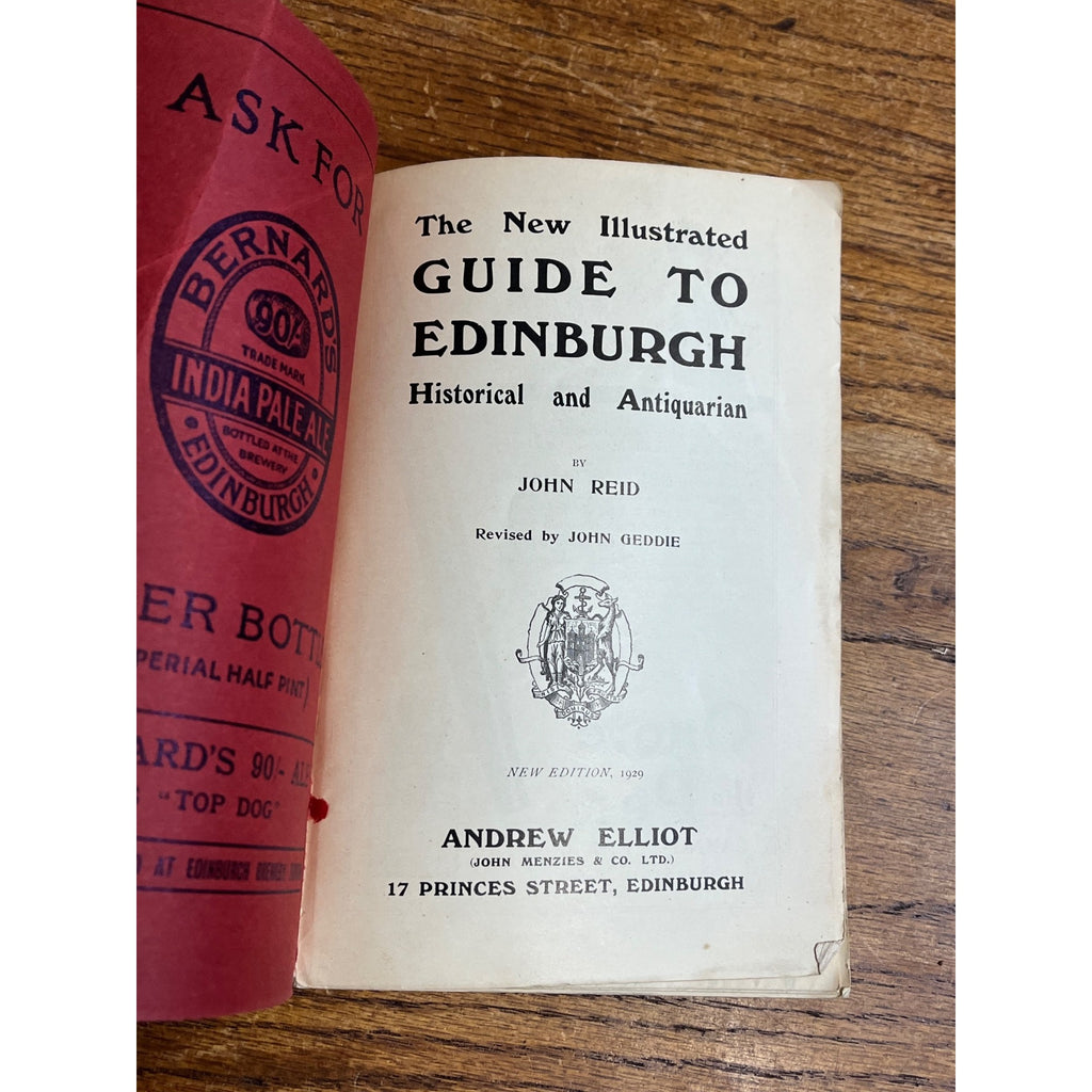 1929 Illustrated Guide to Edinburgh Andrew Elliot Antique Book Scotland Travel