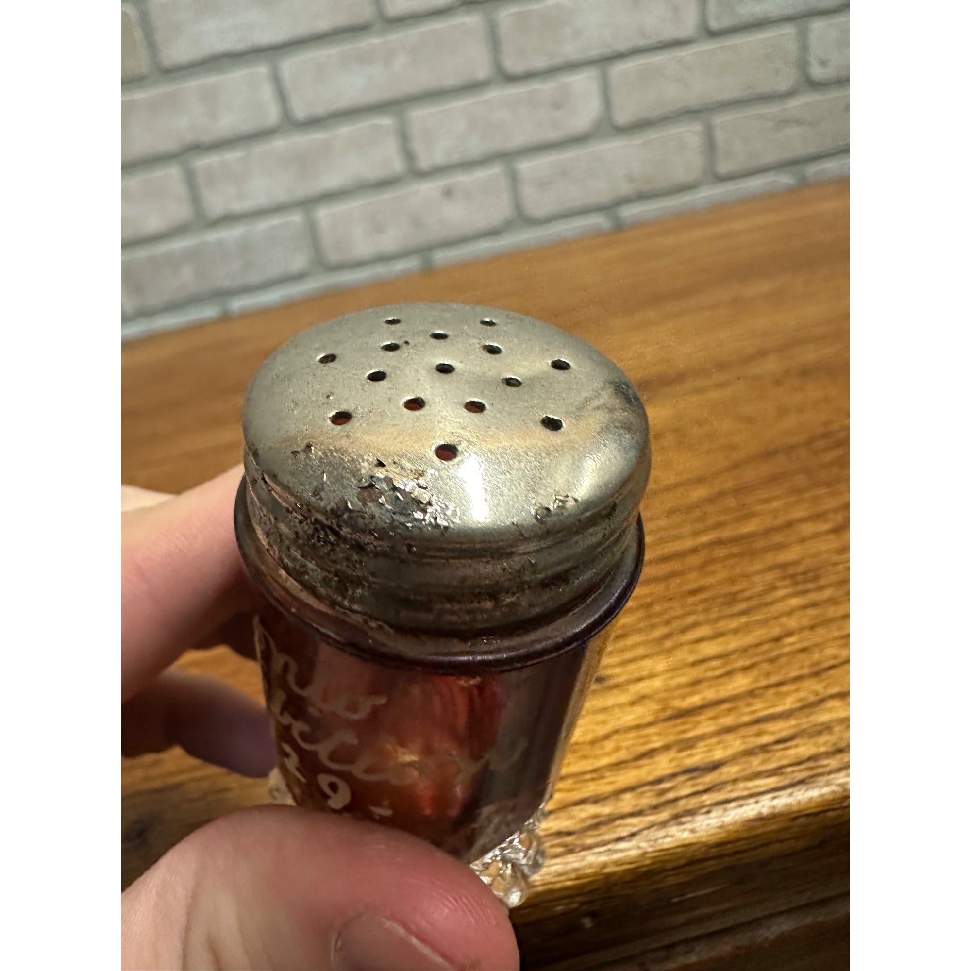 1929 Canadian National Exhibition Toronto Ruby Red Flash Salt Shaker Single Glass