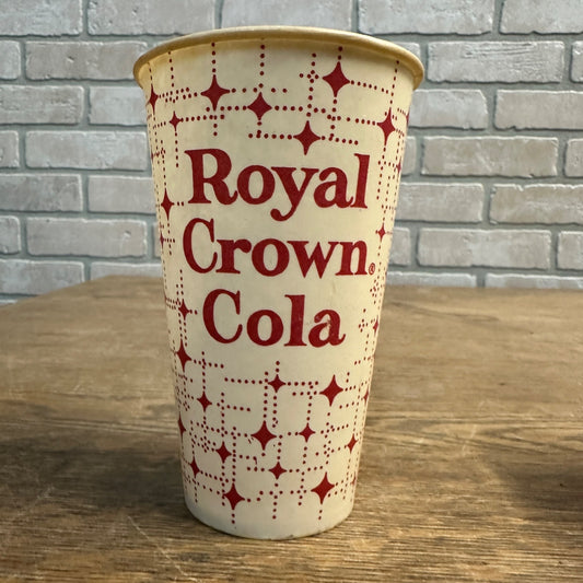 Vintage Royal Crown 14oz RC Cola Soda Paper Wax Promotional Cup