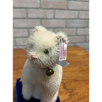 Steiff Cat on Pillow Cushion #42053 Club Exclusive Doll Figure + Ear Tag, Ribbon