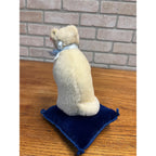 Steiff Cat on Pillow Cushion #42053 Club Exclusive Doll Figure + Ear Tag, Ribbon