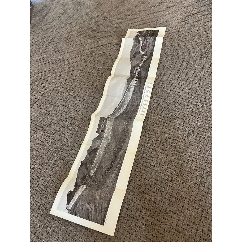 Antique Great Wall Of China Near Nankow Pass 1923 National Geographic 10"X45"