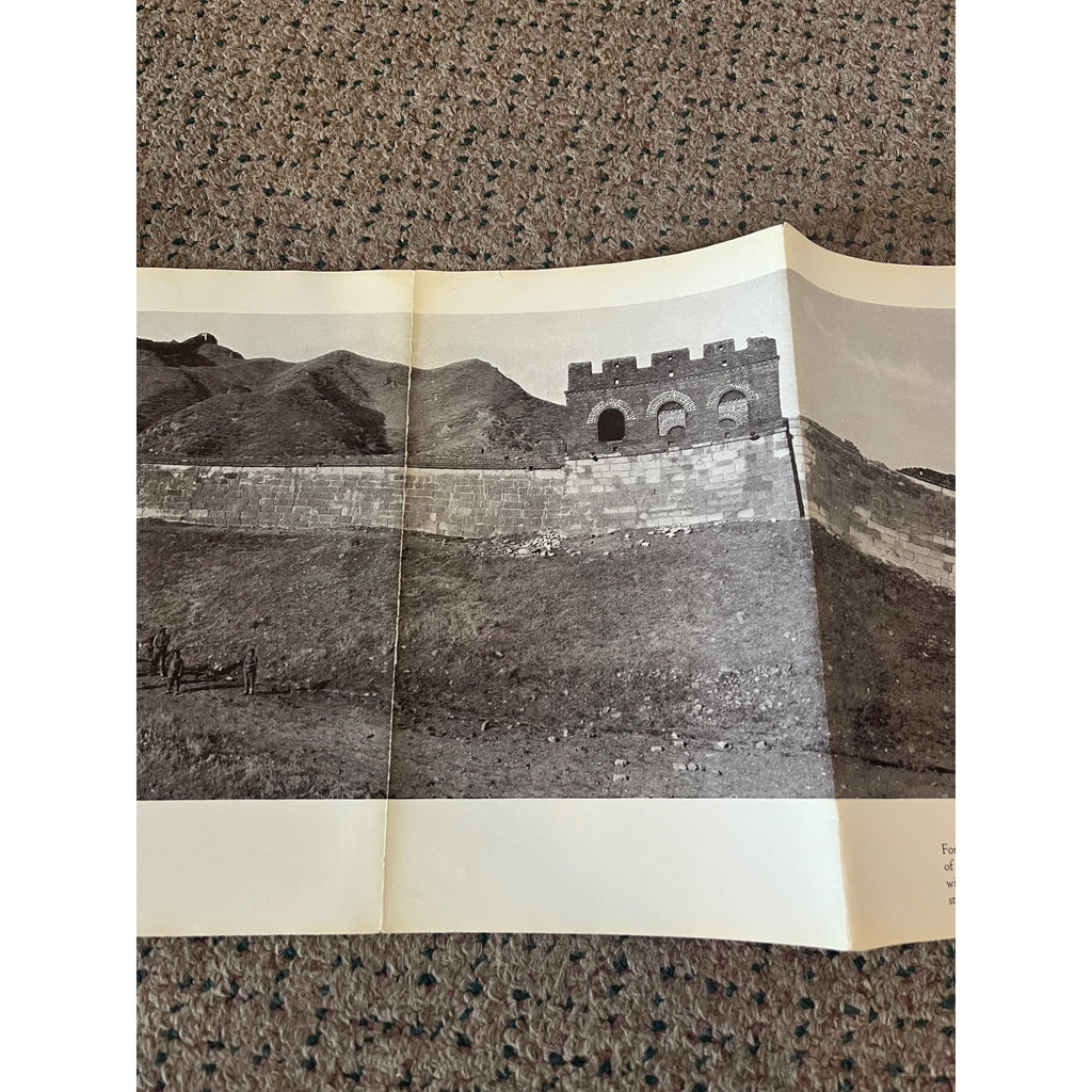 Antique Great Wall Of China Near Nankow Pass 1923 National Geographic 10"X45"