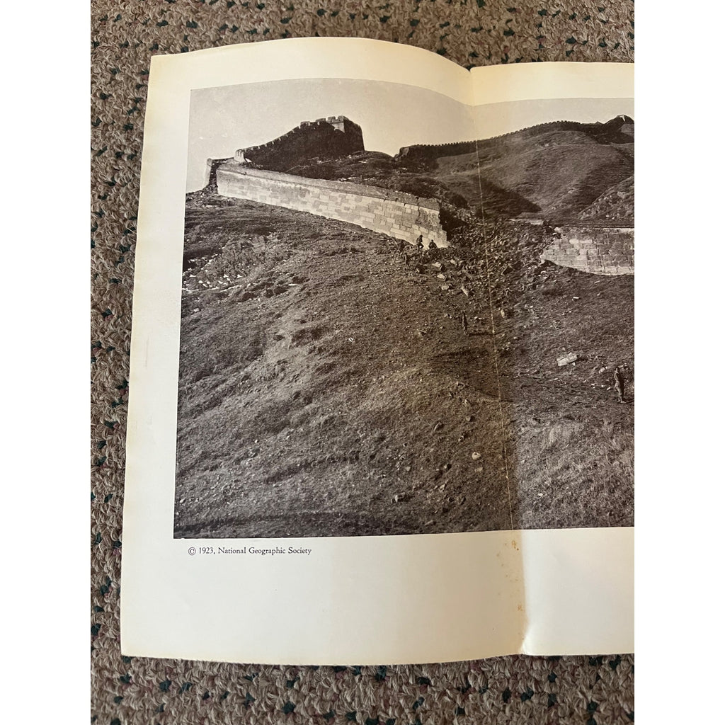 Antique Great Wall Of China Near Nankow Pass 1923 National Geographic 10"X45"
