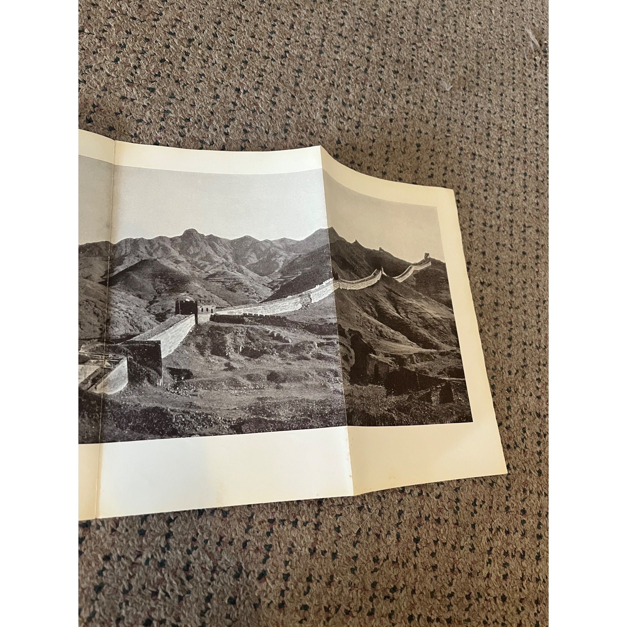 Antique Great Wall Of China Near Nankow Pass 1923 National Geographic 10"X45"