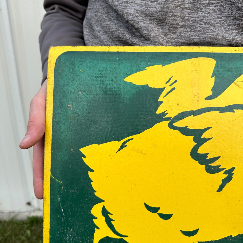 Vintage Dekalb Chix-Too Chicks Farm Advertisign Sign Masonite Pressed Wood