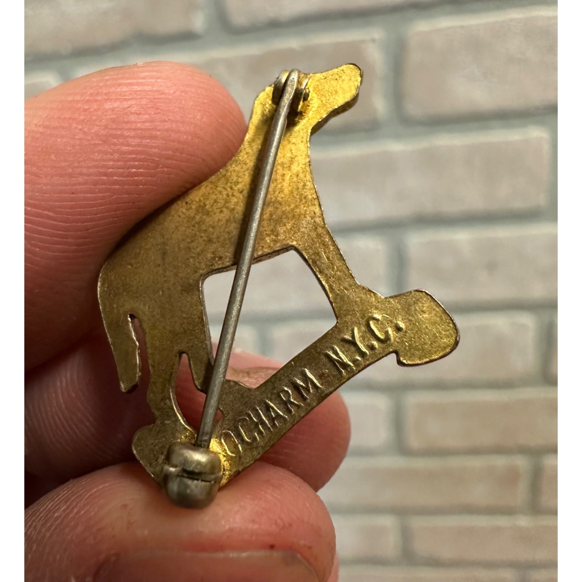 WWII US Army 203rd Engineering Battalion DI DUI Crest "Dont Kick Our Dog" Scarce