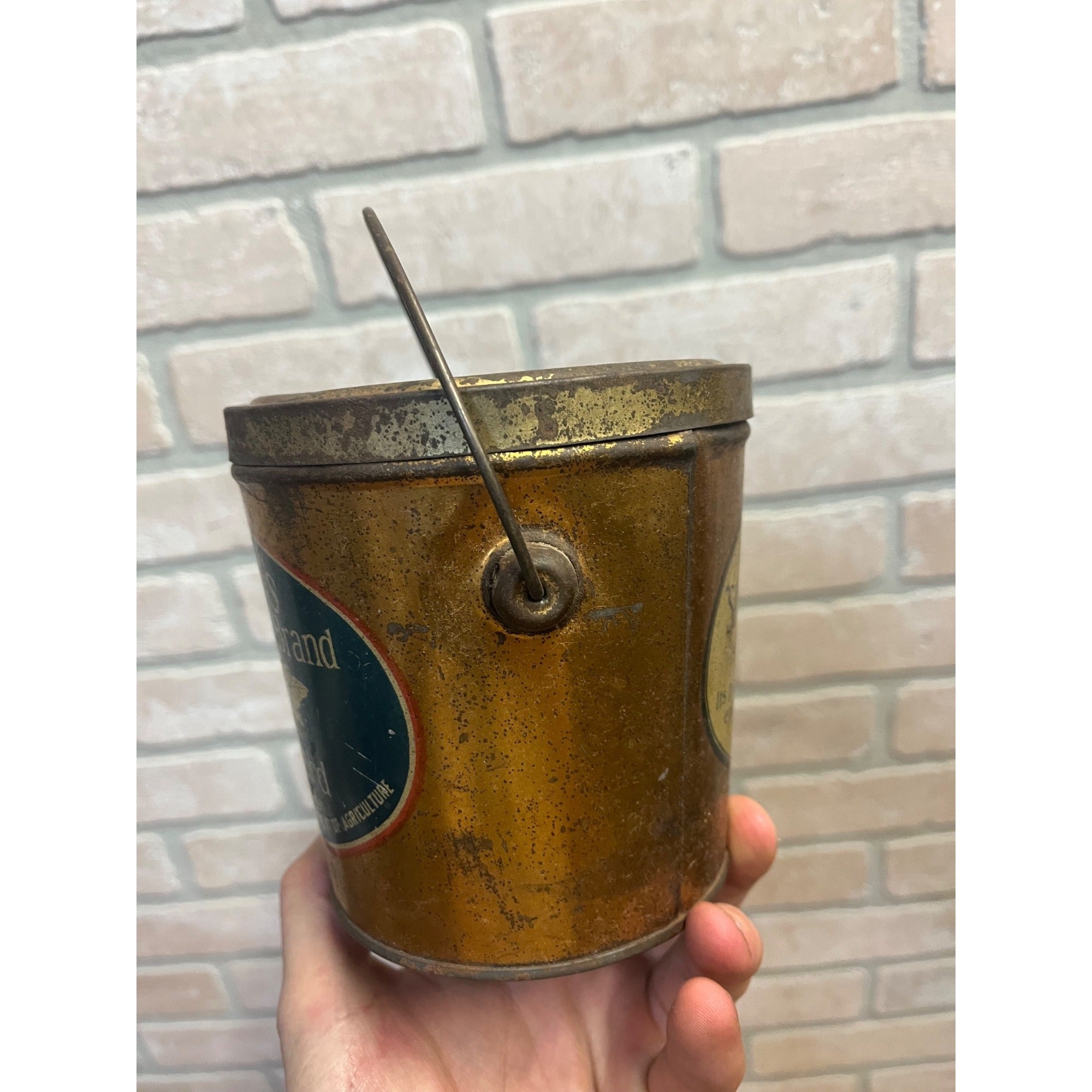 Vintage Swift's Silverleaf Brand Lard Bucket Tin Pail Advertising